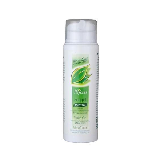 Gel dentar mentolat Herba Gold 150 ml – gel pentru gingii cu plante și Q10
