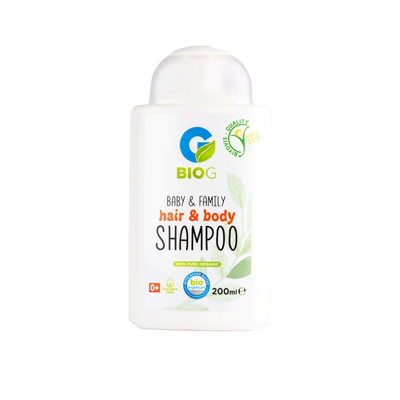 Șampon și gel de duș BioG cu argint coloidal BIOG-03 – 200 ml, 2-în-1 pentru piele și păr